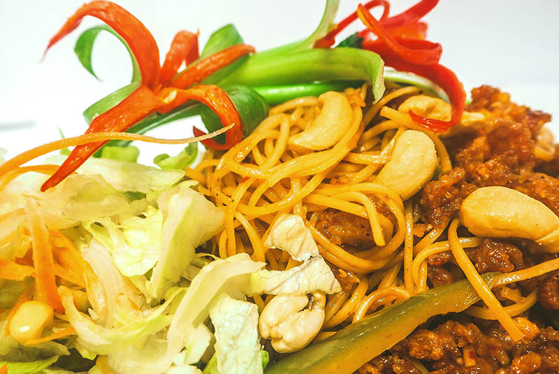 6. Eggnudler med chilipaste