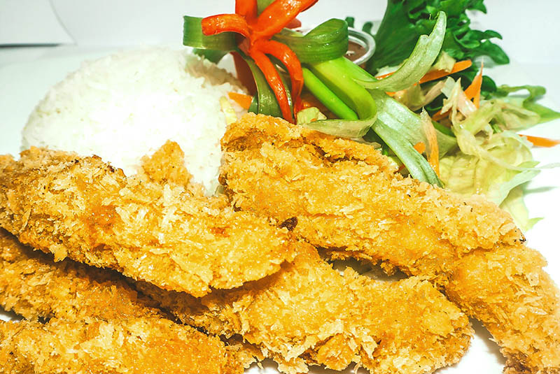 3. Innbakt scampi meny